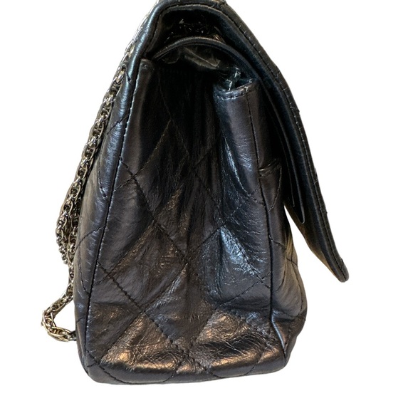 EUC Chanel 2.55 Handbag 334753 |Collector Square in a blue purple leather color - Picture 6 of 14